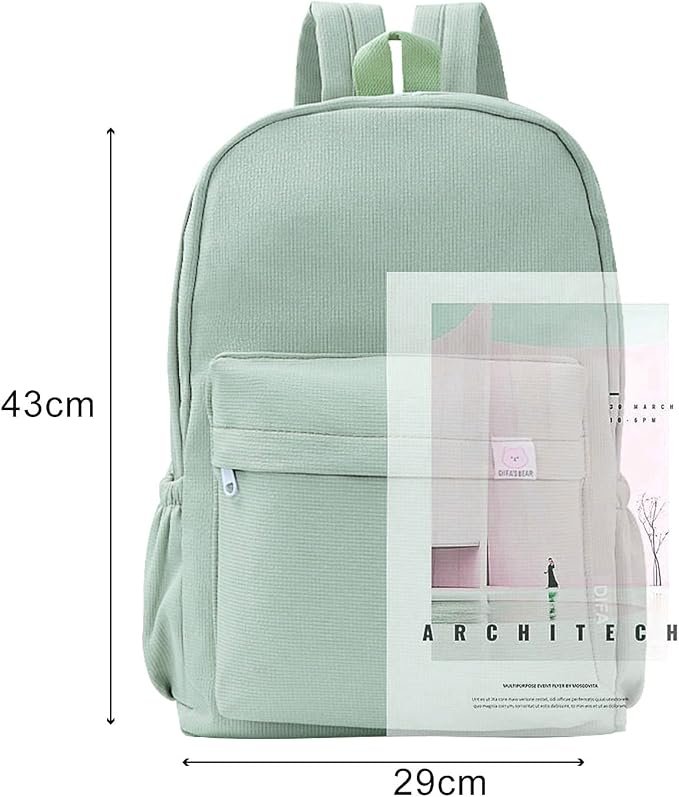 TIAASTAP Aesthetic Backpack School Bags for Teenage Girls Backpacks for School for Girls Women Backpacks for School College Backpack Back to School - Image 3
