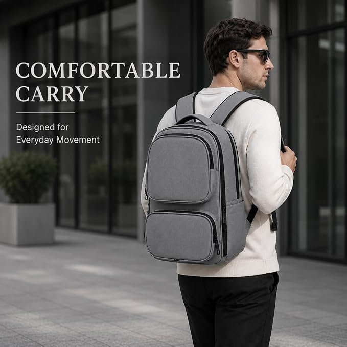 3 Piece School Bag Set for Kids, Backpack with Lunch Bag & Pencil Case, School Backpack Set for Boys & Girls, Multi Pocket Travel Backpack Set, School Bag Set - Grey - Image 2