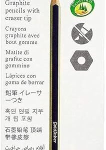 Faber-Castell Gold Faber Graphite Pencil Hb With Eraser Tip Box Of 12Pc, Multicolor, 116800, Junior Triangula