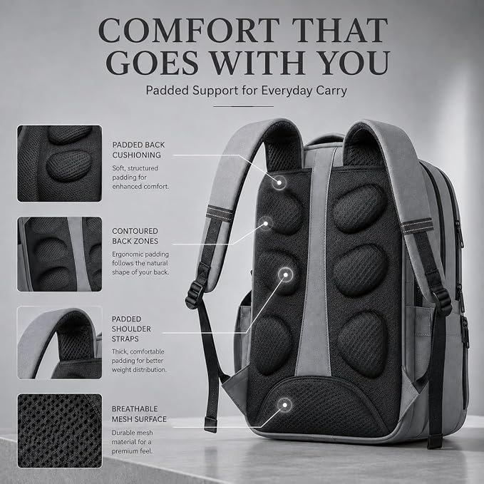3 Piece School Bag Set for Kids, Backpack with Lunch Bag & Pencil Case, School Backpack Set for Boys & Girls, Multi Pocket Travel Backpack Set, School Bag Set - Grey - Image 3